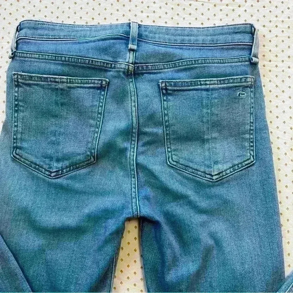 rag & bone Women's Skinny Jeans - Light Blue - Picture 3 of 11